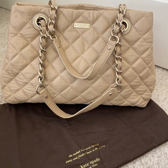 Kate Spade New York Cream Purse Handbag with Dust Cover 🐝 - Picture 4 of 13